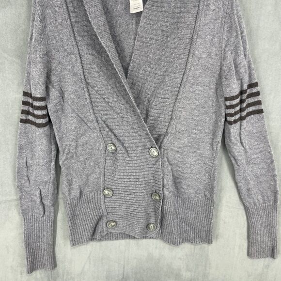 Patagonia Cardigan Sweater Womens Small Gray Lambswool Button Up Hooded Knit - Picture 3 of 11